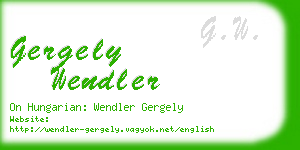 gergely wendler business card